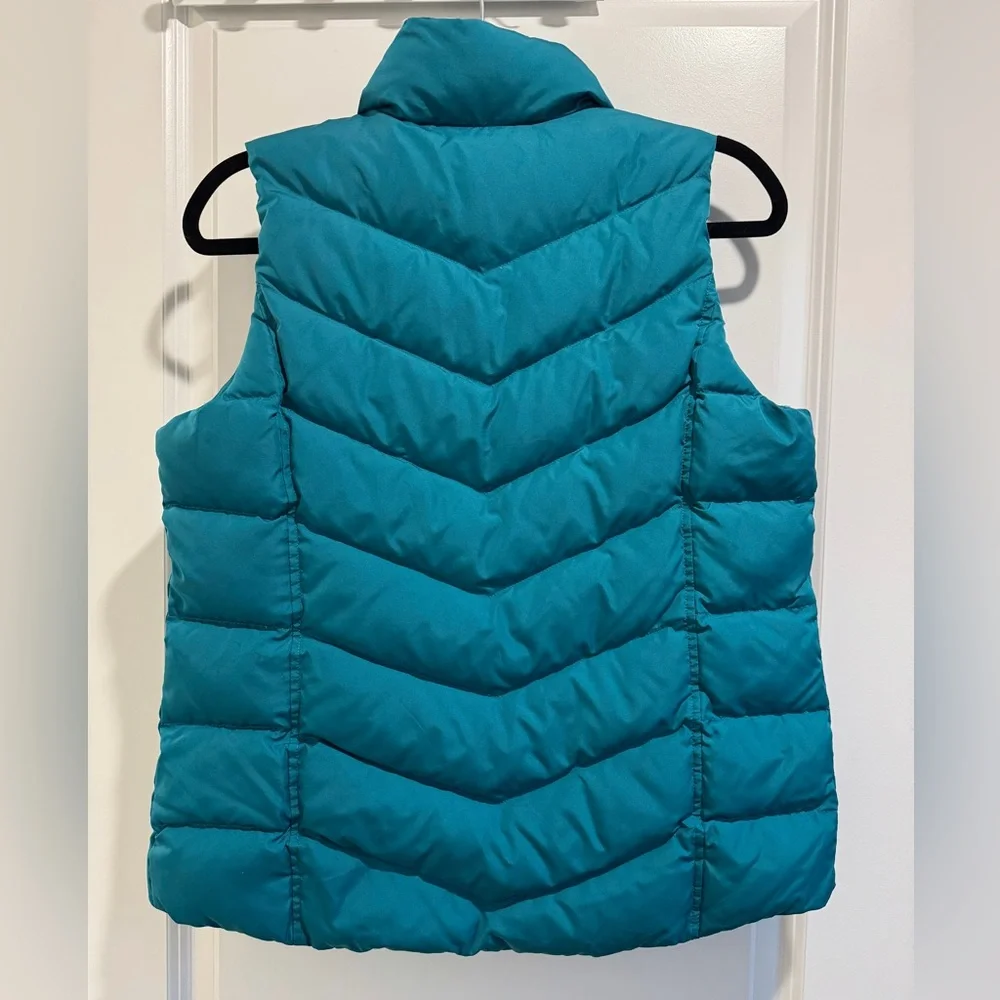 Lands' End Teal Puffer Vest - Picture 2 of 4
